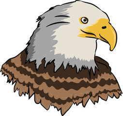 Mighty Eagle vector art cartoon drawing