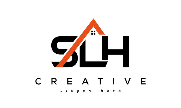 initial SLH letters real estate construction logo vector	