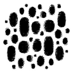 Black White Abstraction Graphic Element Paint Stain Doodle Shape Line Dot Rainbow Circles Bubbles Freehand Drawn Icons Icons Textured Brush Strokes Splattered Dirty Element for Grunge Design