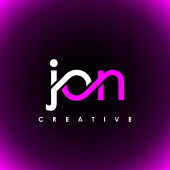 JON Letter Initial Logo Design Template Vector Illustration