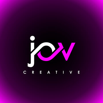 JOV Letter Initial Logo Design Template Vector Illustration