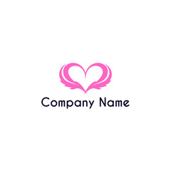 Love logo combined with leaves