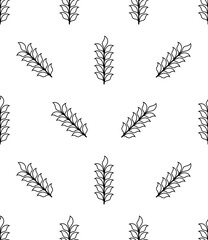 Wheat Ears Icon Seamless Pattern, Wheat Grain Icon, Agriculture Icon, Food Icon