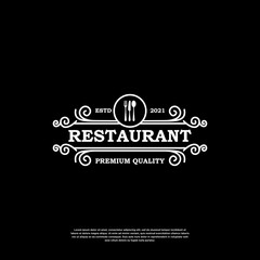 Vintage restaurant logo design inspiration