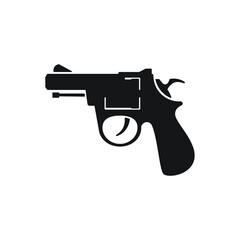 Pistol gun icon in trendy flat style isolated on white background. Symbol for your web site design, logo, app, UI. Vector illustration, EPS