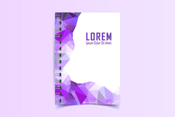 Minimalistic Notebook cover design templates. Layout set for covers of books, albums, notebooks, reports, magazines. Cover page design template. Geometric brochure layout. Vector illustration