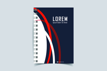 Minimalistic Notebook cover design templates. Layout set for covers of books, albums, notebooks, reports, magazines. Cover page design template. Geometric brochure layout. Vector illustration