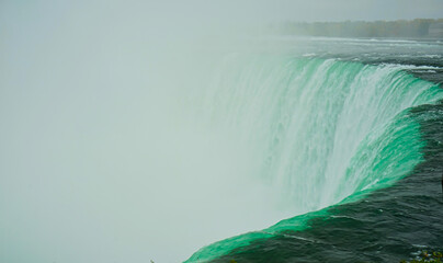 Niagara Falls, water and fog create a sense of mystery.