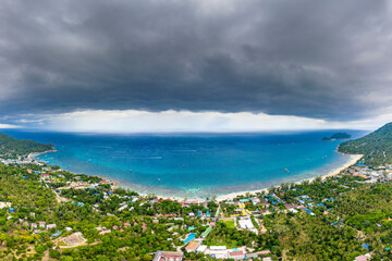 Storm Clouds Rolling Over the Ocean on Koh Tao Island, Thailand, South East Asia