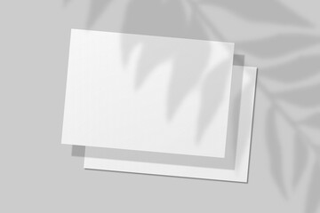 Realistic blank flyer brochure for mockup. Paper or poster illustration. 3D Render.