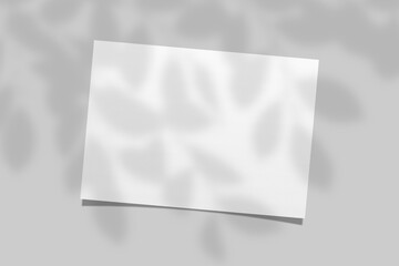 Realistic blank flyer brochure for mockup. Paper or poster illustration. 3D Render.