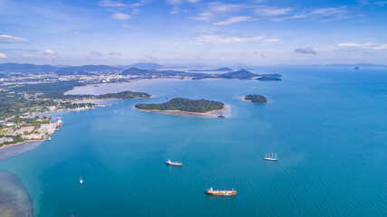 Oil Tankers off the Coastline of South Thailand