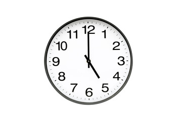 wall clock at 5 pm