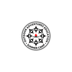 Retro Summer Camp Badge Graphic Logo Emblem Design