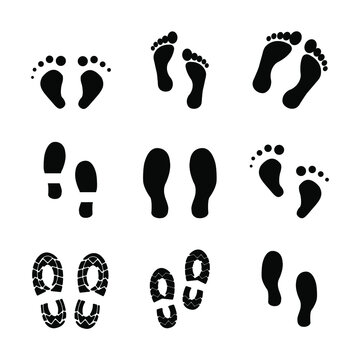 footprint icon. footprint set symbol vector elements for infographic web.