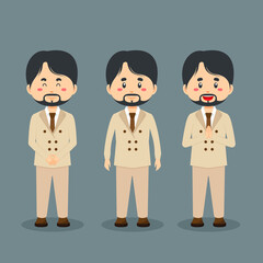 Wedding Character with Various Expression