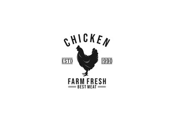 chicken farm logo in white background