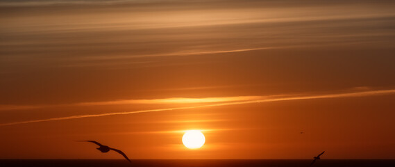 sunset at the sea