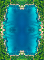 Geometric Coastline by drone on Koh Tao Thailand
