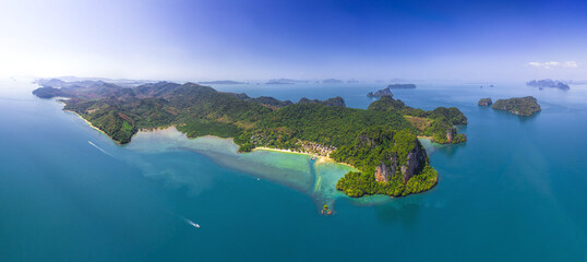 Drone shots of Koh Yao Noi, Thailand