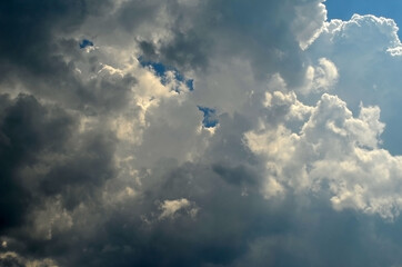 Blue sky background with  clouds.