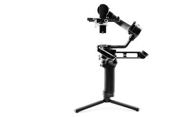 Camera Gimbal Stabilization Tripod System on a white background