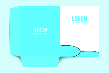 Presentation folder design template. Cover design for folder, brochure, catalogue, layout for placement of photos and text, creative modern design of geometric elements. Vector illustration