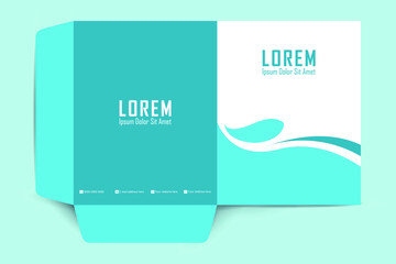 Presentation folder design template. Cover design for folder, brochure, catalogue, layout for placement of photos and text, creative modern design of geometric elements. Vector illustration