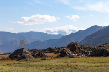 beautiful view of the clouds in the mountains