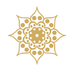 Golden Mandala. Vintage decorative elements. Oriental pattern, vector illustration. Islam, Arabic, Indian, moroccan,spain, turkish, pakistan, chinese, mystic, ottoman motifs. Coloring book page