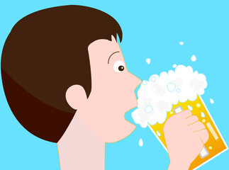 ビールを飲む男