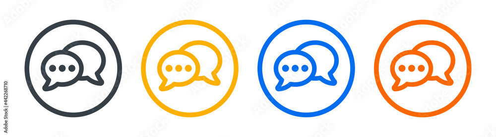 Poster Speech bubble icon symbol of communication and conversation concept.