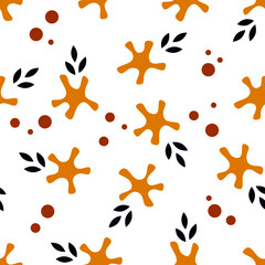 Seamless Colorful Design Patterns Solid Color Abstract Background Shapes Vector