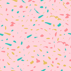 Seamless Colorful Design Patterns Solid Color Abstract Background Shapes Vector