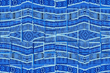 Colorful African fabric - Seamless and textured pattern, illustration 