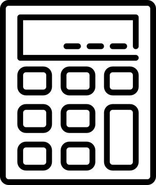 recommend clip art: calculator outline icon