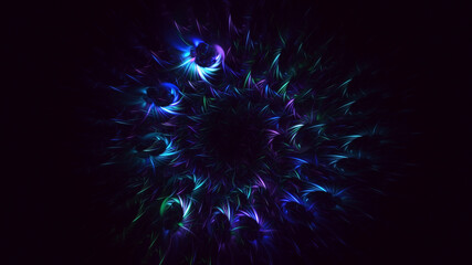 Fototapeta premium 3D rendering abstract round light background