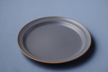 グレーの皿の背景素材
