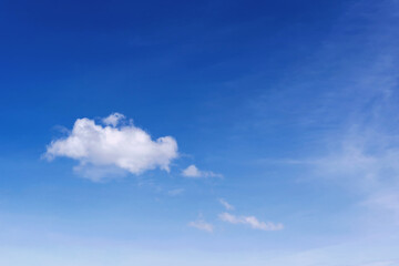 The sky is blue with clouds, beautiful by nature.