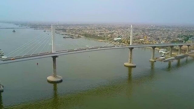 Aerial Footage Of Baghdad Bridge City
