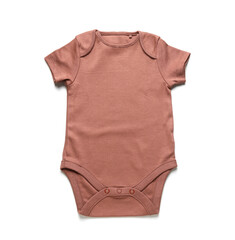 Baby clothes on white background