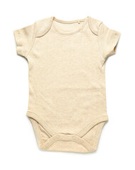 Baby clothes on white background