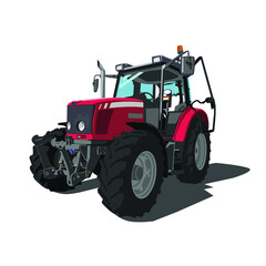 illustration of modern tractor vector design
