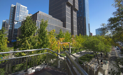 Obraz premium Wanda Office Building, International Trade Commercial District, Chaoyang District, Beijing