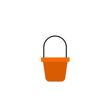 recommend clip art: flat design bucket and shovel icon   illustration