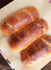 Golden loaf just baked