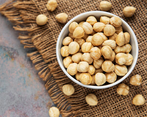 Peeled hazelnuts