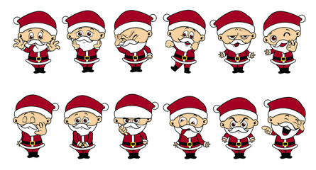 illustration of cute santa claus vector sticker