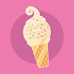 ice cream with sprinkles