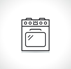 stove or oven line icon
